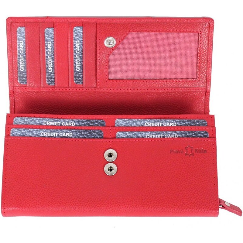 SEGALI Dámská kožená peněženka 210025 červená