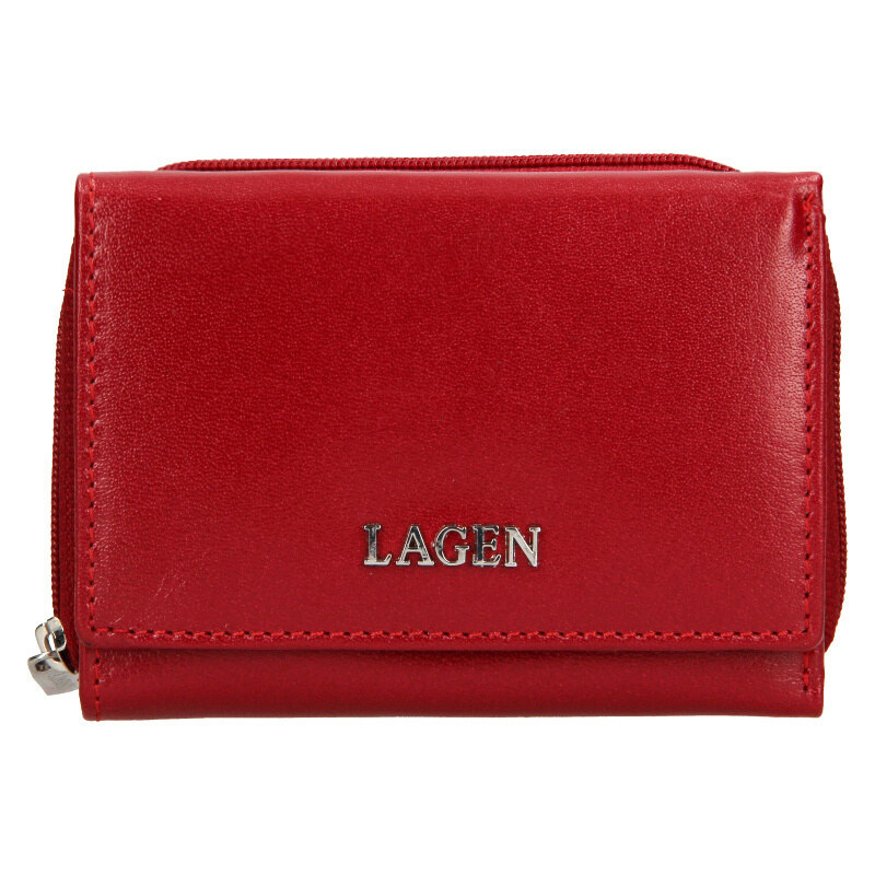 Lagen Dámská kožená peněženka 250453 červená
