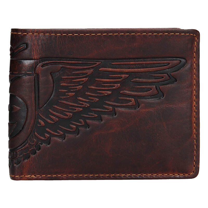 Lagen Pánská kožená peněženka 26537 křídla - hnědá