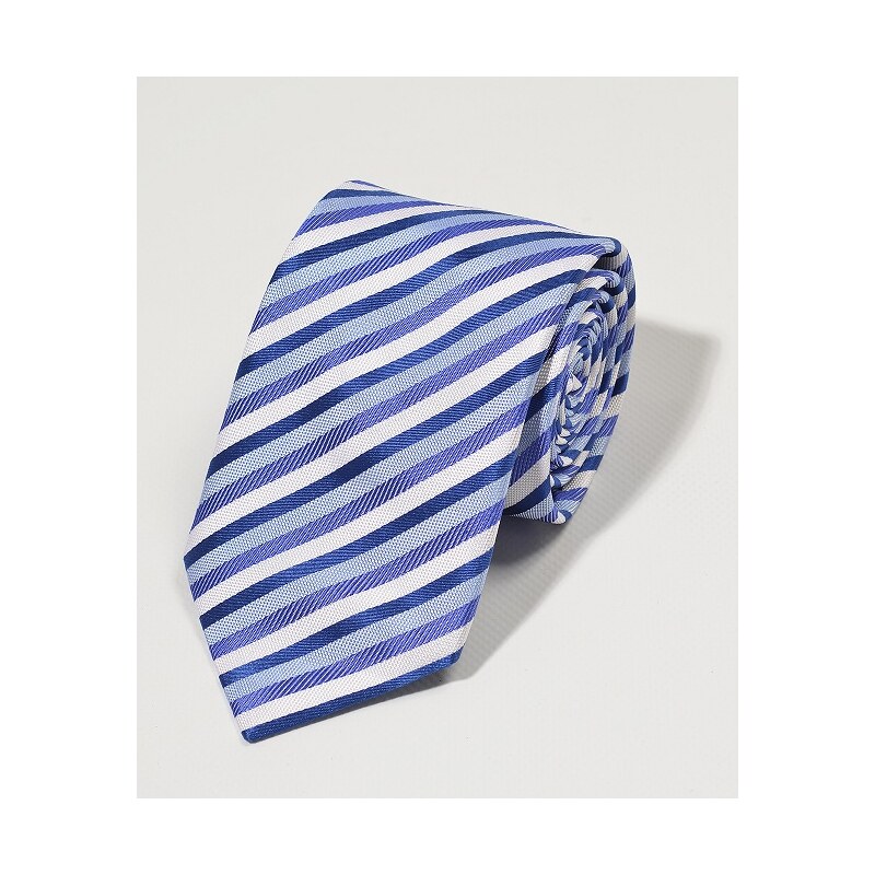 Luxusní kravata Gagliardi - modrá pruhovaná