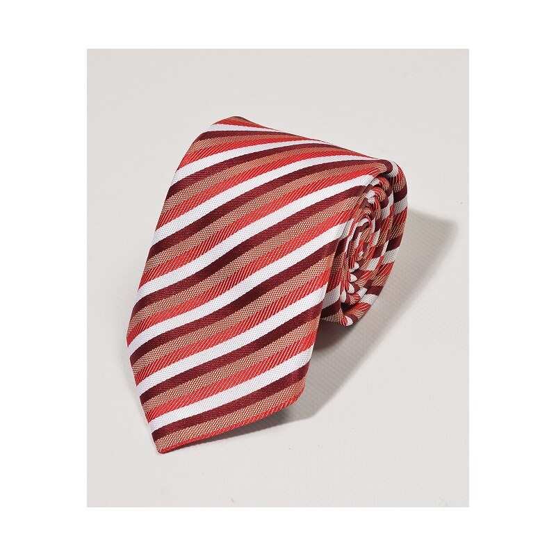 Luxusní kravata Gagliardi - červená pruhovaná