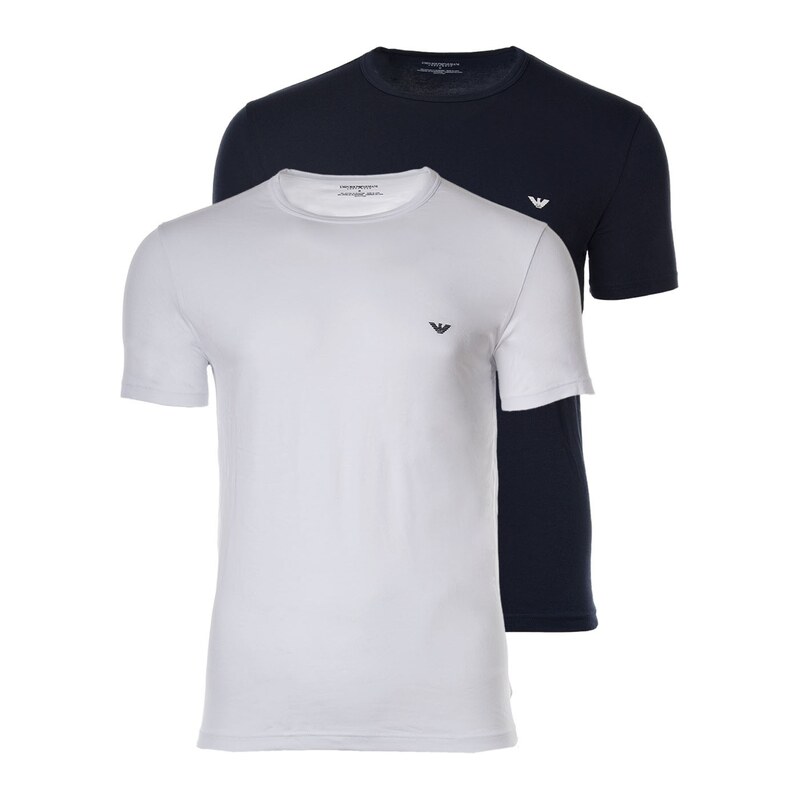 Emporio Armani Tričko noční modrá / bílá