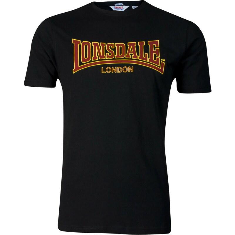 LONSDALE Tričko Classic žlutá / tmavě červená / černá