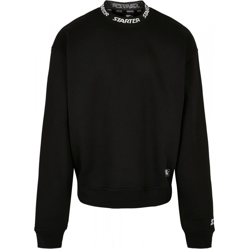 Starter Jaquard Rib Crewneck - black