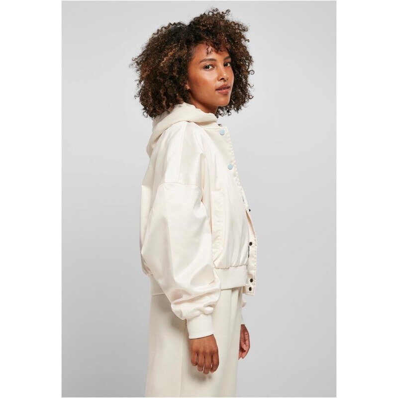 Ladies Starter Satin College Jacket - palewhite