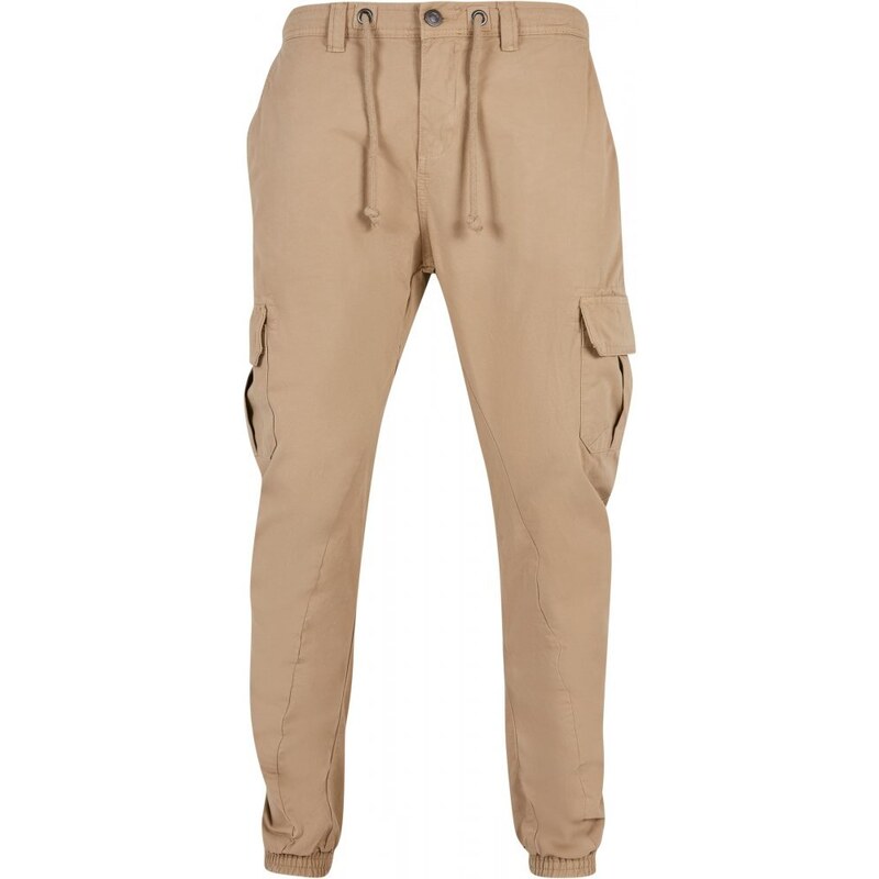 Pánské kapsáčové kalhoty Urban Classics Cargo Jogging - béžové