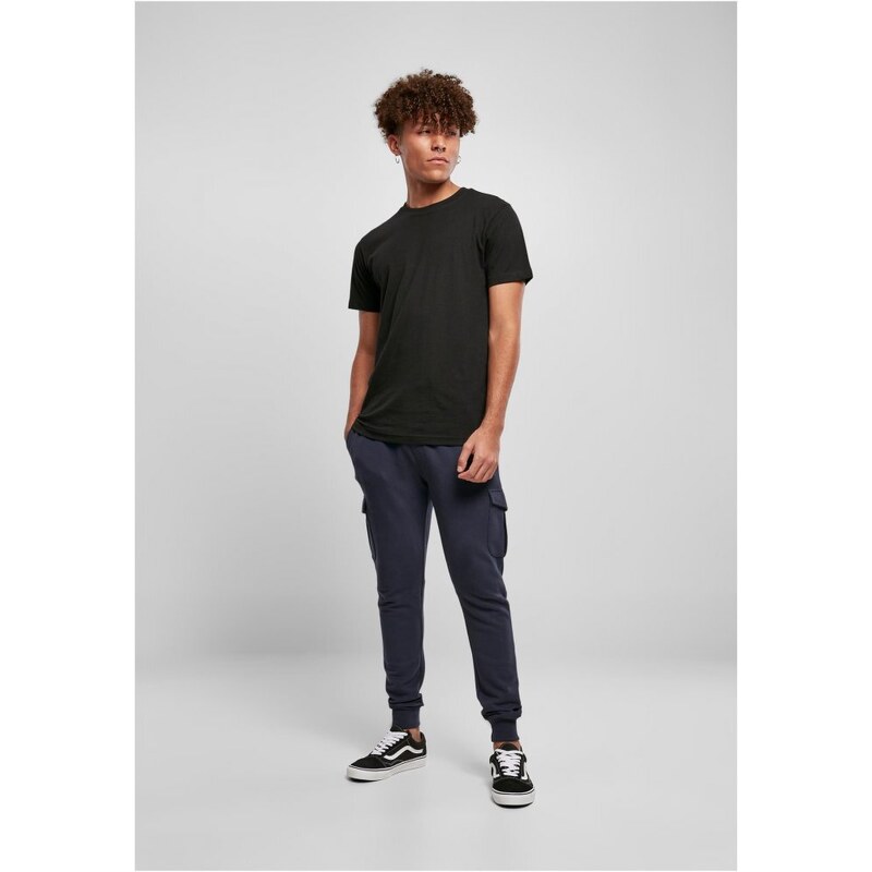 Pánské tepláky Urban Classics Fitted Cargo Sweatpants - tmavě modré