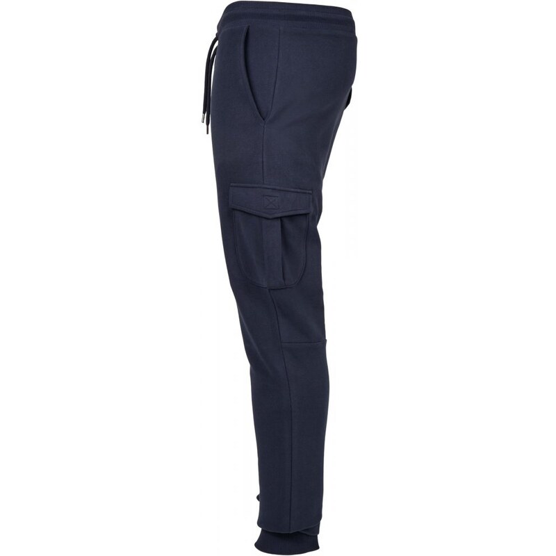 Pánské tepláky Urban Classics Fitted Cargo Sweatpants - tmavě modré