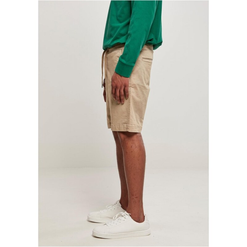 Pánské kraťasy Urban Classics Stretch Twill Joggshorts - béžové