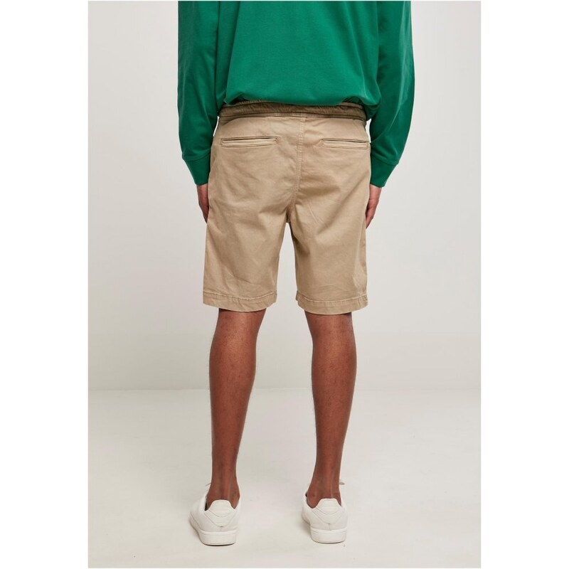 Pánské kraťasy Urban Classics Stretch Twill Joggshorts - béžové