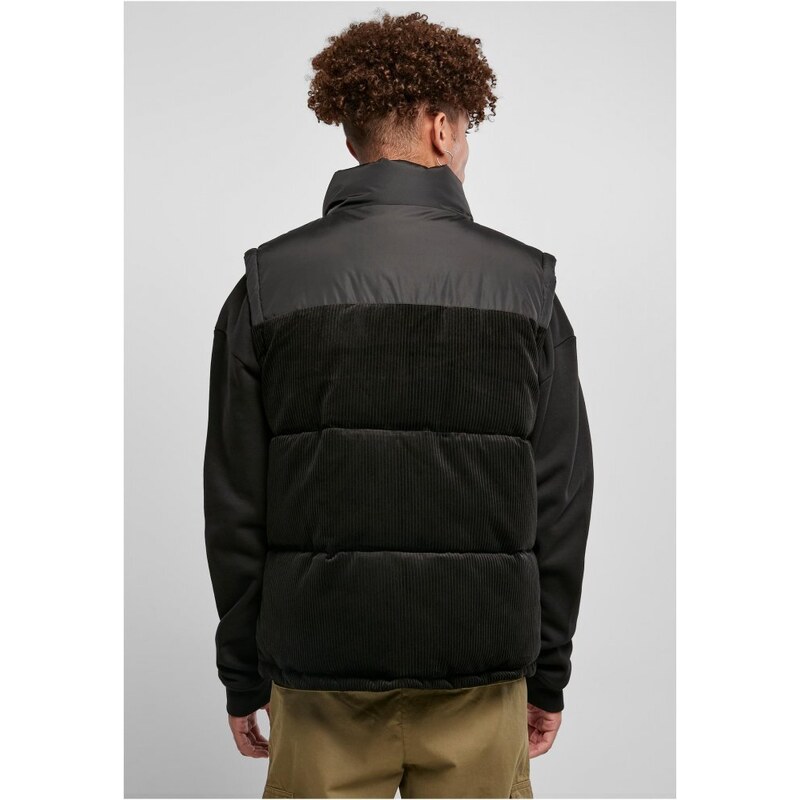 URBAN CLASSICS Cord Vest - black