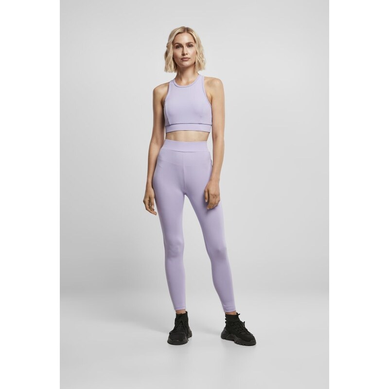 URBAN CLASSICS Ladies High Neck Tech Bra - lavender