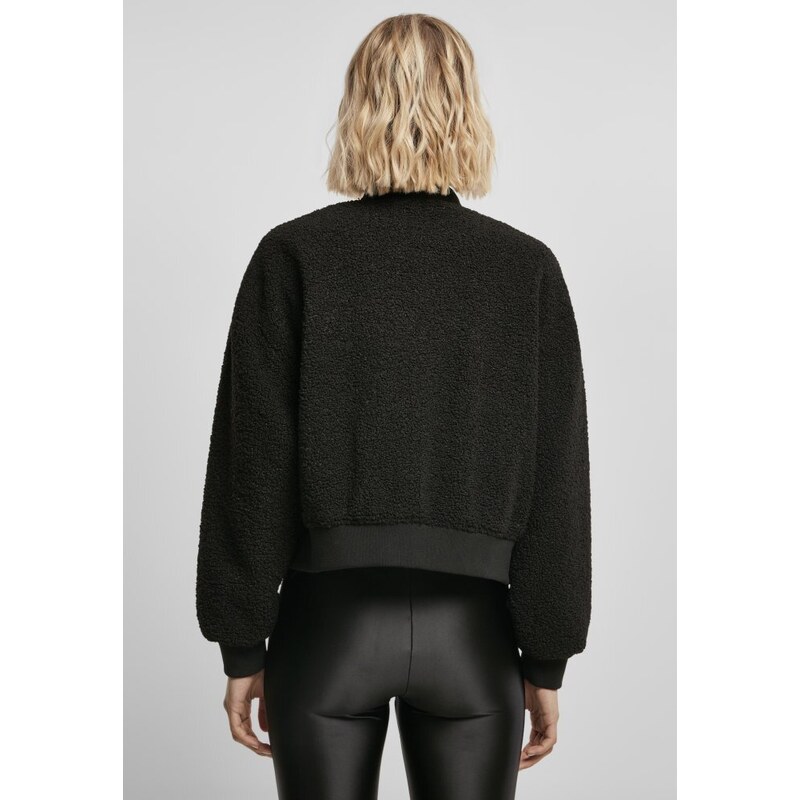 Dámská bomber bunda Urban Classics Oversized Sherpa - černá