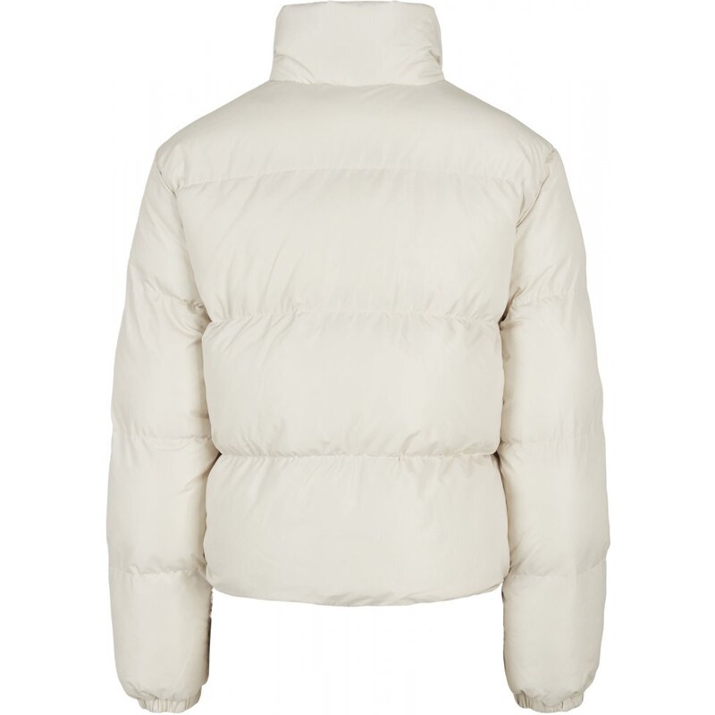 URBAN CLASSICS Ladies Short Peached Puffer Jacket - whitesand