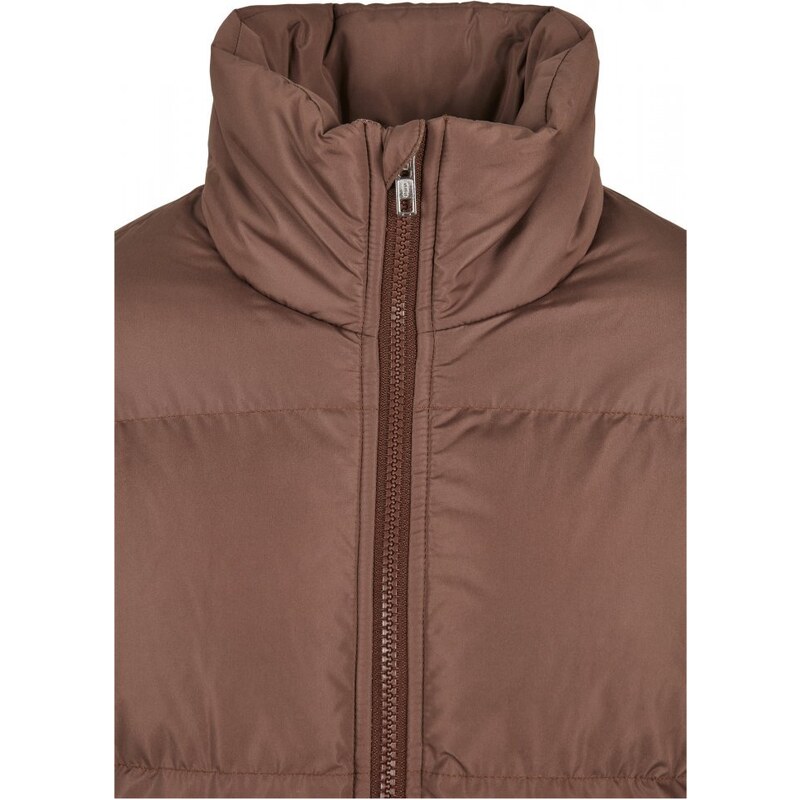 URBAN CLASSICS Ladies Short Peached Puffer Jacket - bark