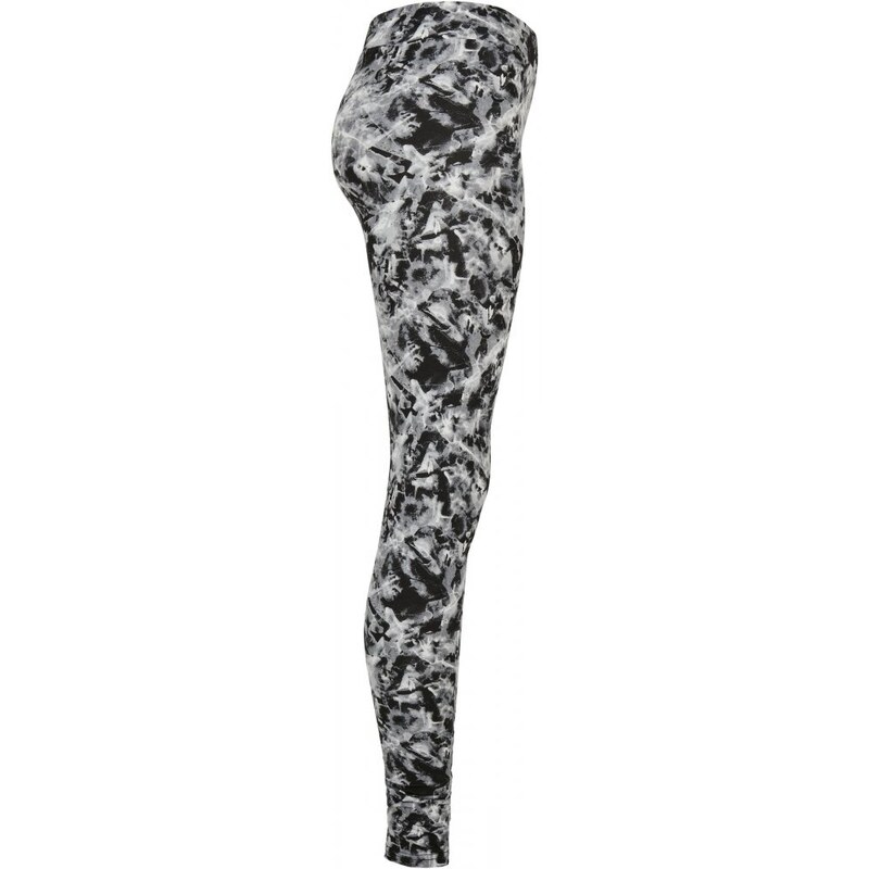 URBAN CLASSICS Ladies Soft AOP Leggings - blackfading