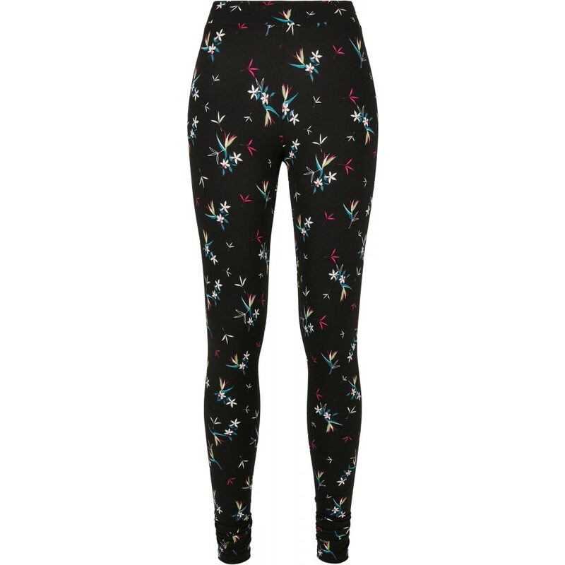 URBAN CLASSICS Ladies Soft AOP Leggings - blackfloret 73742059