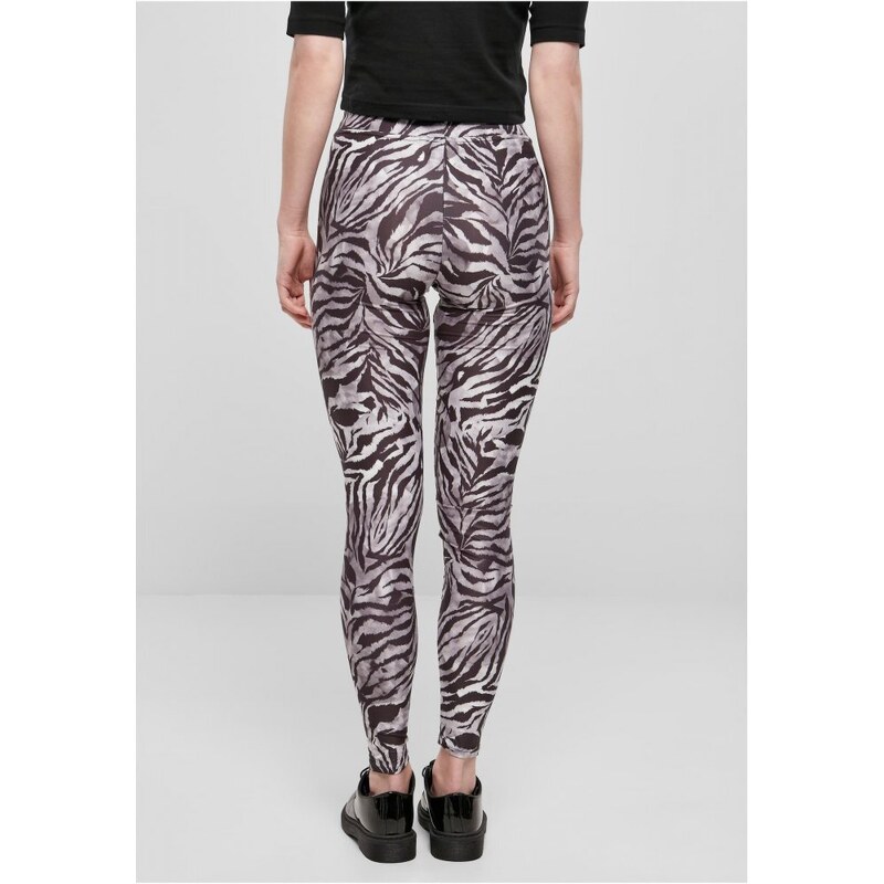 URBAN CLASSICS Ladies Soft AOP Leggings - blackzebra