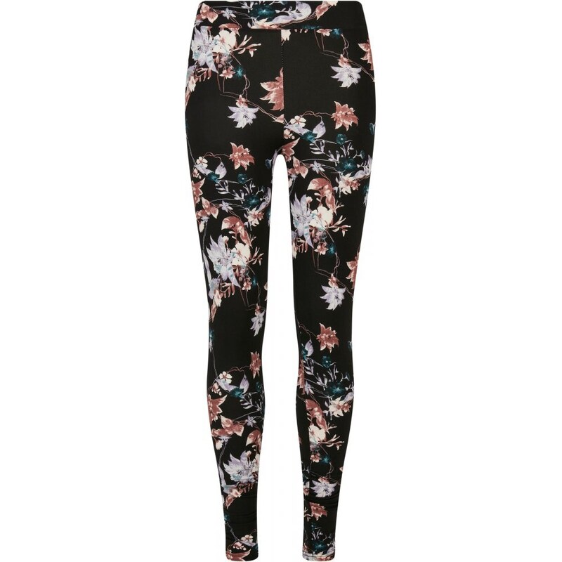 URBAN CLASSICS Ladies Soft AOP Leggings - blacksoftflower 73850776