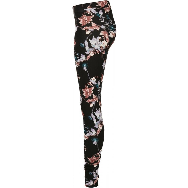 URBAN CLASSICS Ladies Soft AOP Leggings - blacksoftflower