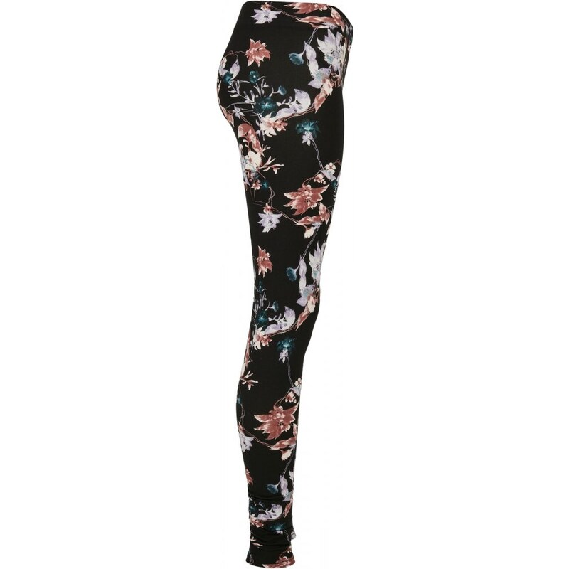 URBAN CLASSICS Ladies Soft AOP Leggings - blacksoftflower