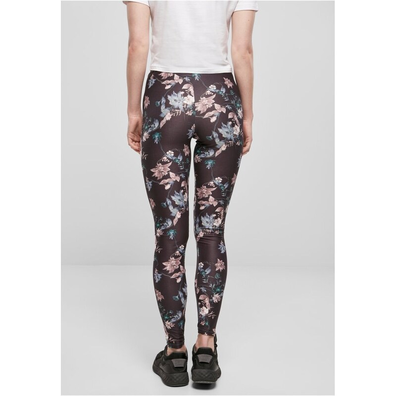 URBAN CLASSICS Ladies Soft AOP Leggings - blacksoftflower