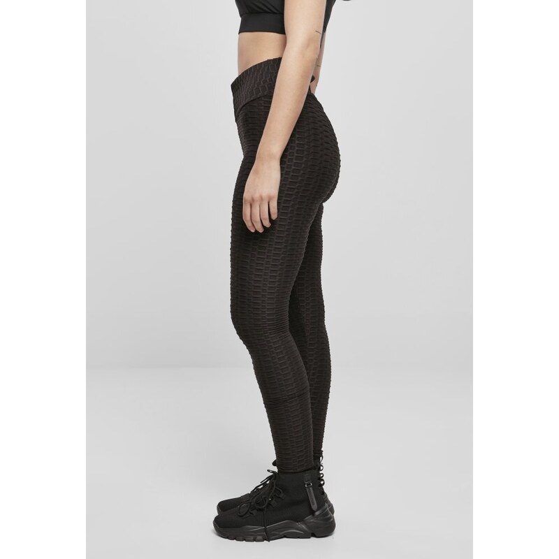 URBAN CLASSICS Ladies High Waist Honeycomb Leggings