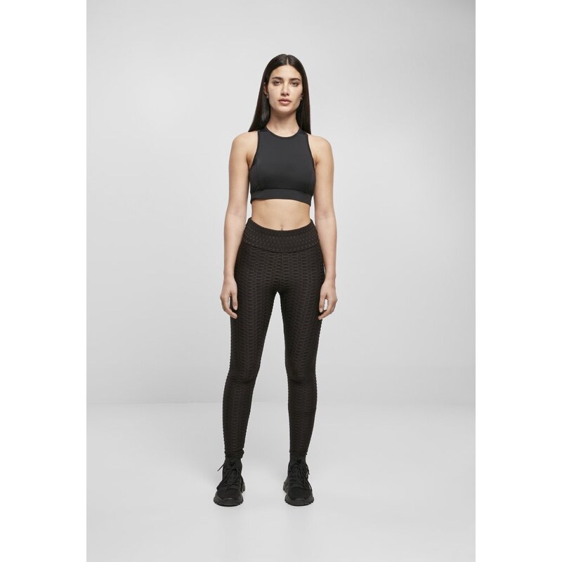 URBAN CLASSICS Ladies High Waist Honeycomb Leggings