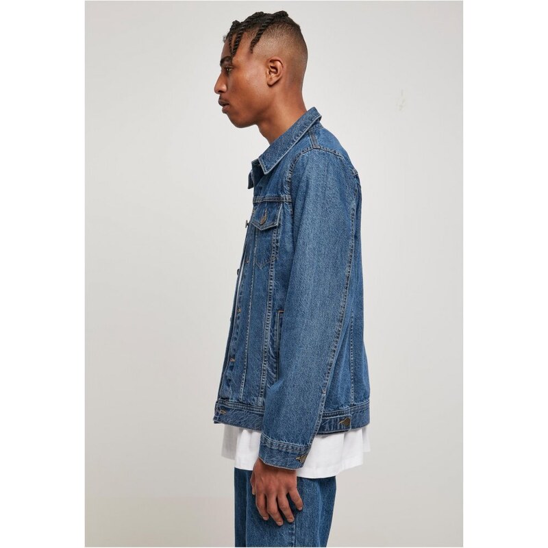 URBAN CLASSICS Pánská denim bunda Organic Basic - modrá