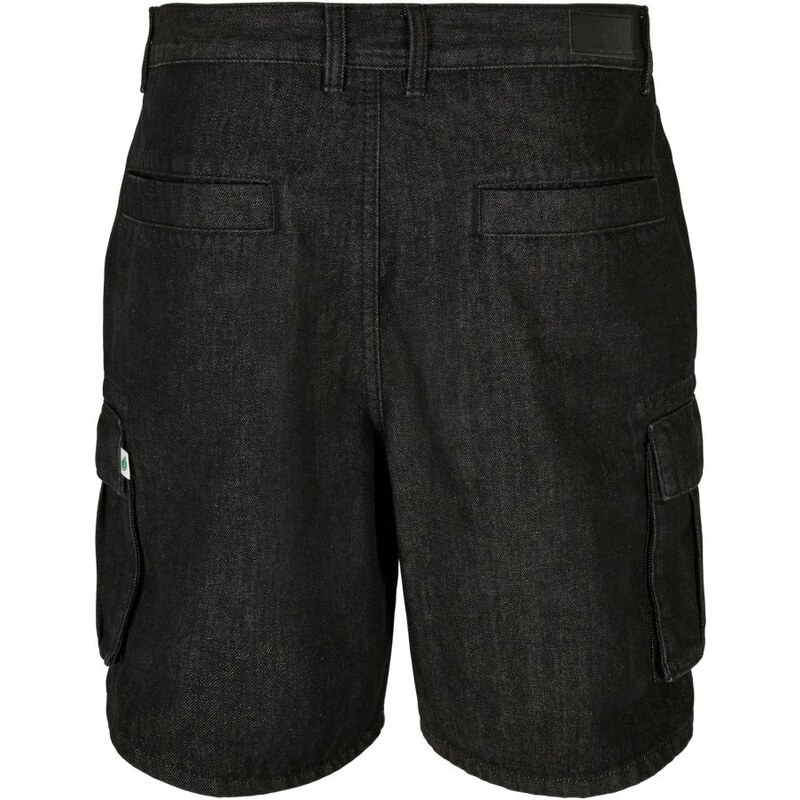 URBAN CLASSICS Organic Denim Cargo Shorts - black washed