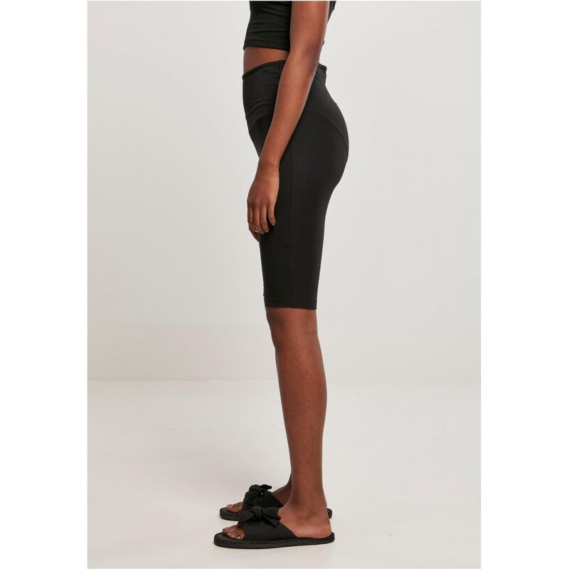 URBAN CLASSICS Ladies Organic Stretch Jersey Cycle Shorts - black