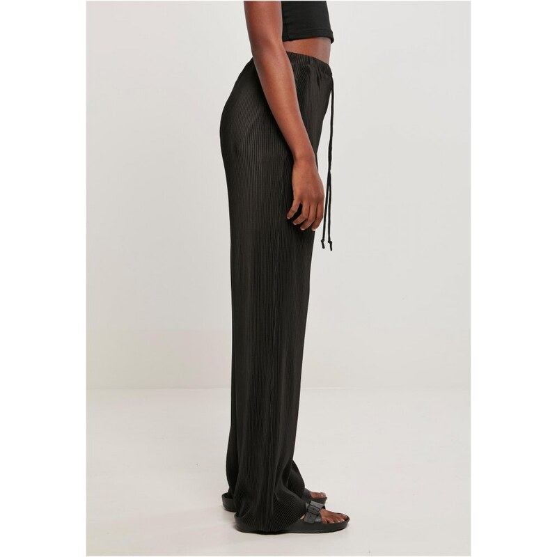 URBAN CLASSICS Ladies Plisse Pants - black