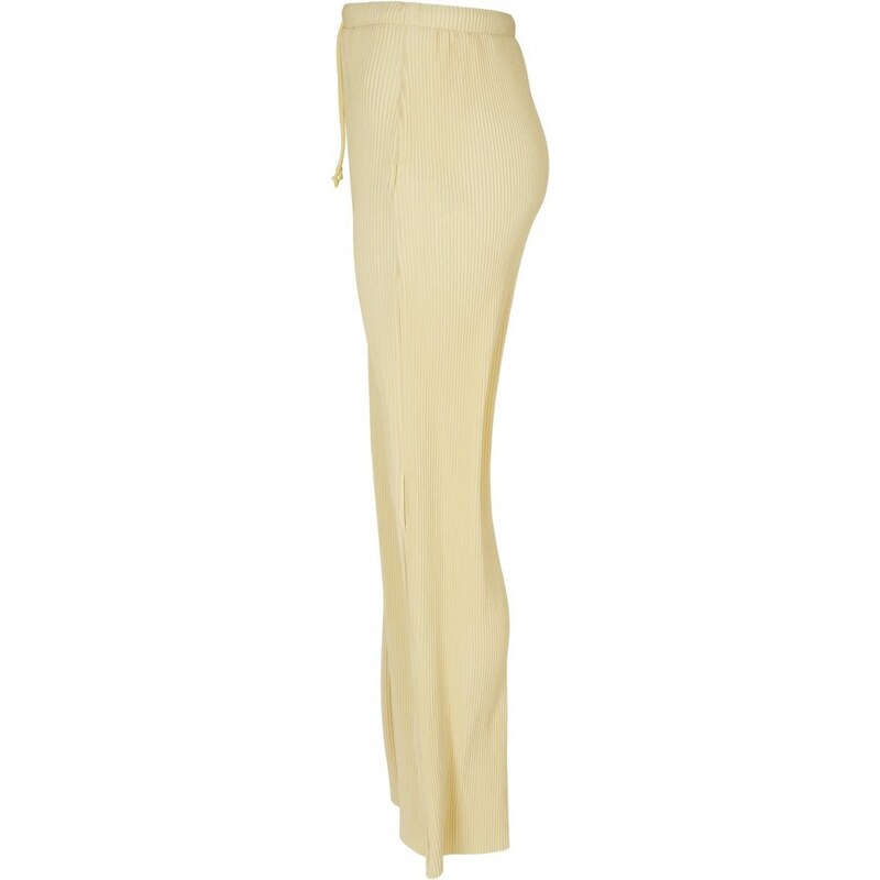 URBAN CLASSICS Ladies Plisse Pants - softyellow