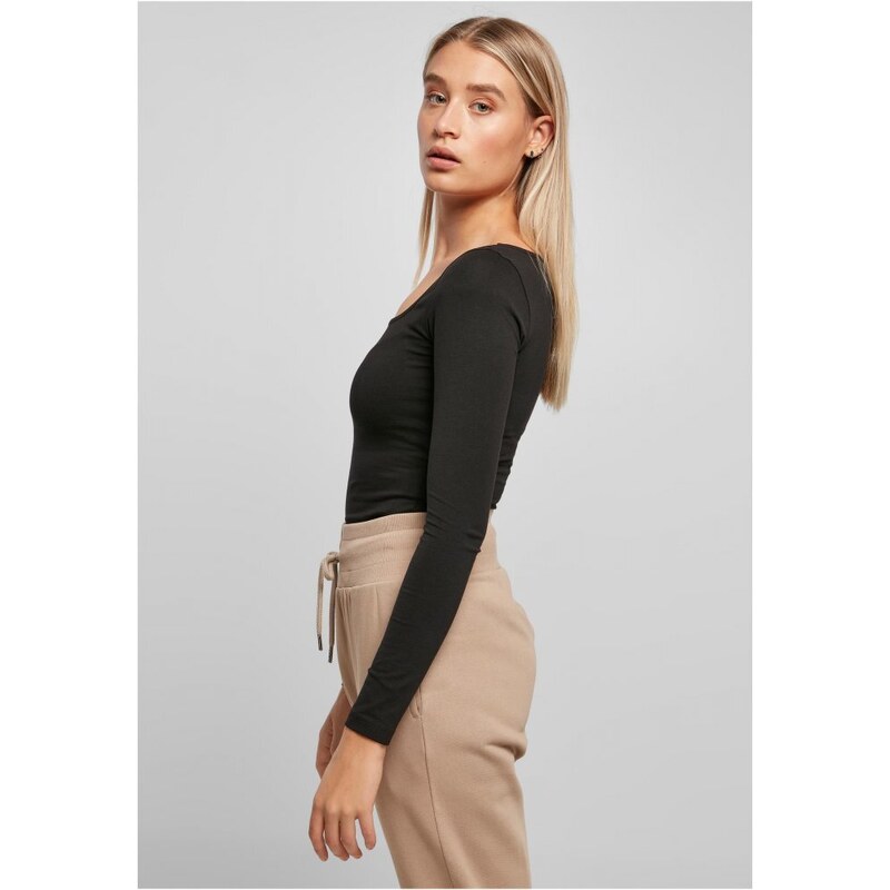 URBAN CLASSICS Ladies Organic Longsleeve Body - black