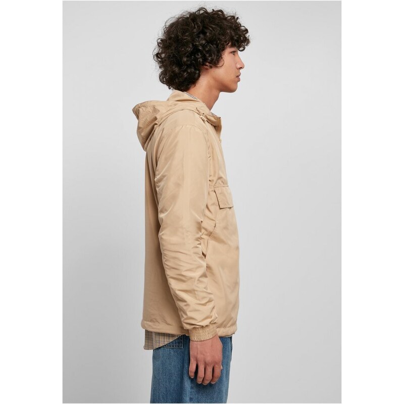 Pánská bunda Urban Classics Basic Pull Over Jacket - světle šedá