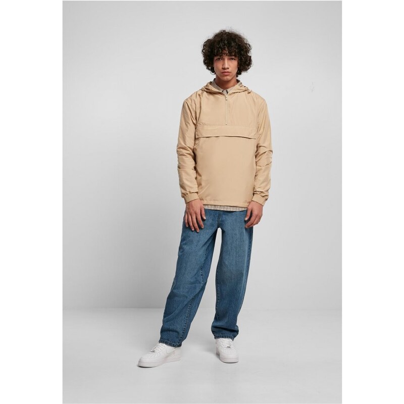 Pánská bunda Urban Classics Basic Pull Over Jacket - světle šedá