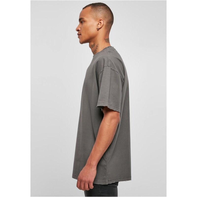 Pánské tričko Urban Classics Oversized Distressed - šedé