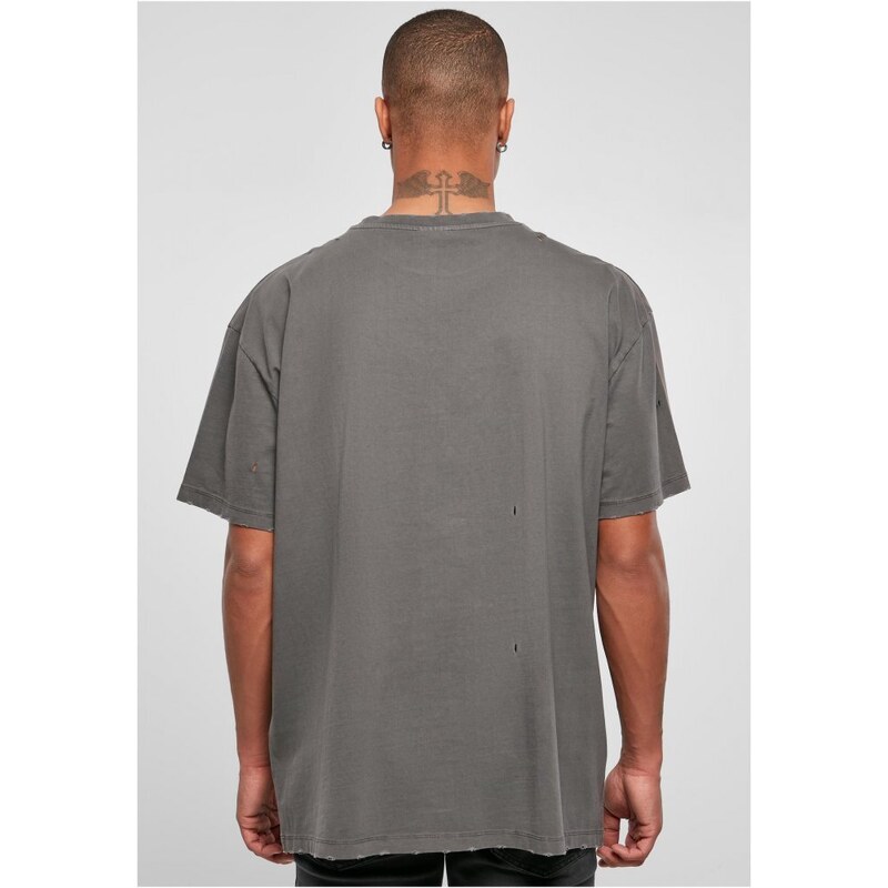 Pánské tričko Urban Classics Oversized Distressed - šedé