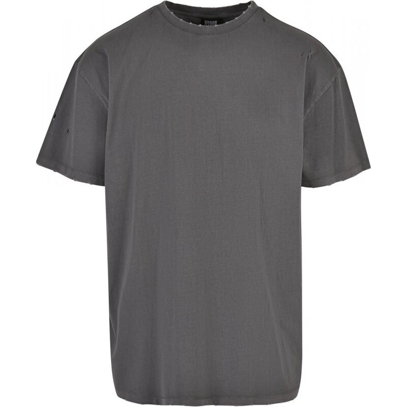 Pánské tričko Urban Classics Oversized Distressed - šedé
