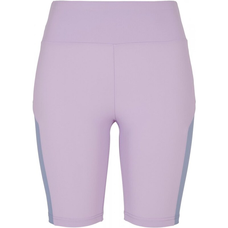 URBAN CLASSICS Ladies Color Block Cycle Shorts - lilac/violablue