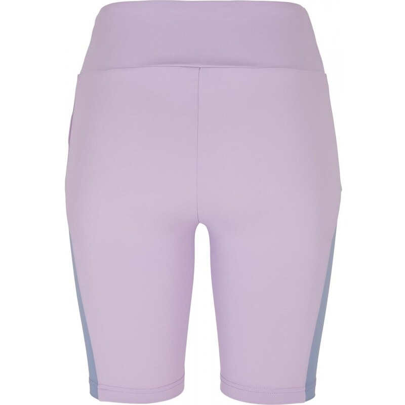 URBAN CLASSICS Ladies Color Block Cycle Shorts - lilac/violablue