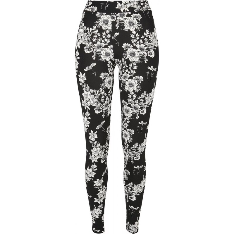 URBAN CLASSICS Ladies Soft AOP Leggings - blackflower 73744783