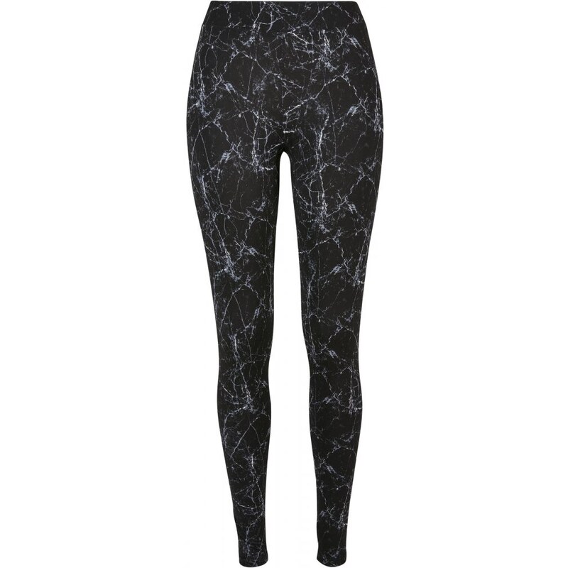 URBAN CLASSICS Ladies Soft AOP Leggings - blackmarble 73744784