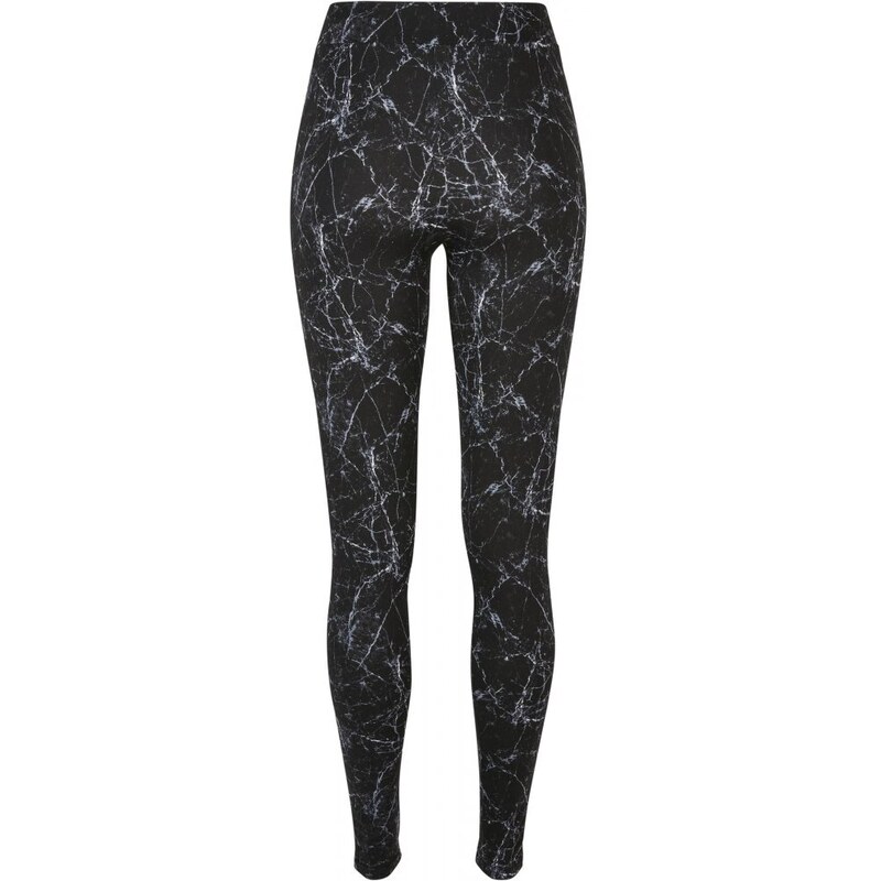 URBAN CLASSICS Ladies Soft AOP Leggings - blackmarble