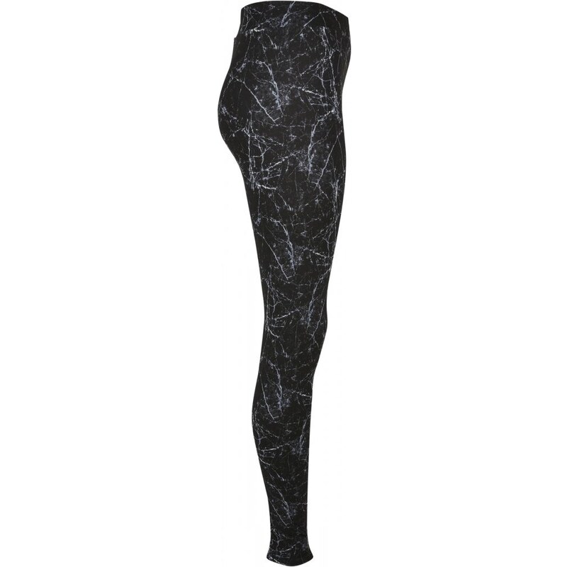 URBAN CLASSICS Ladies Soft AOP Leggings - blackmarble