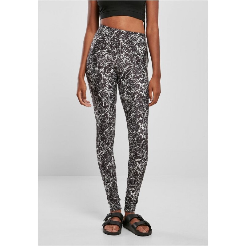 URBAN CLASSICS Ladies Soft AOP Leggings - blackpaint