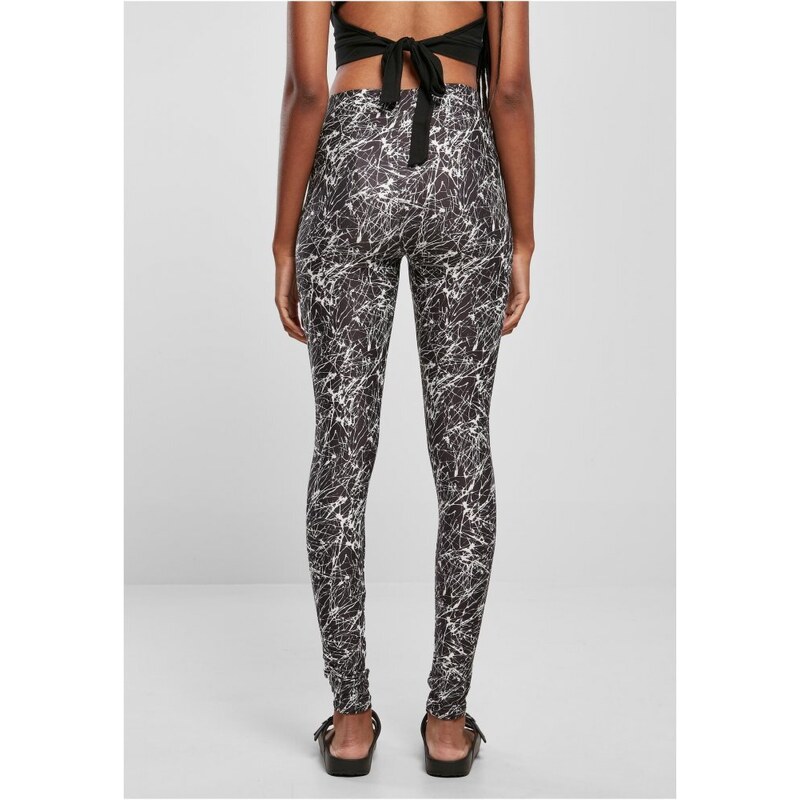 URBAN CLASSICS Ladies Soft AOP Leggings - blackpaint