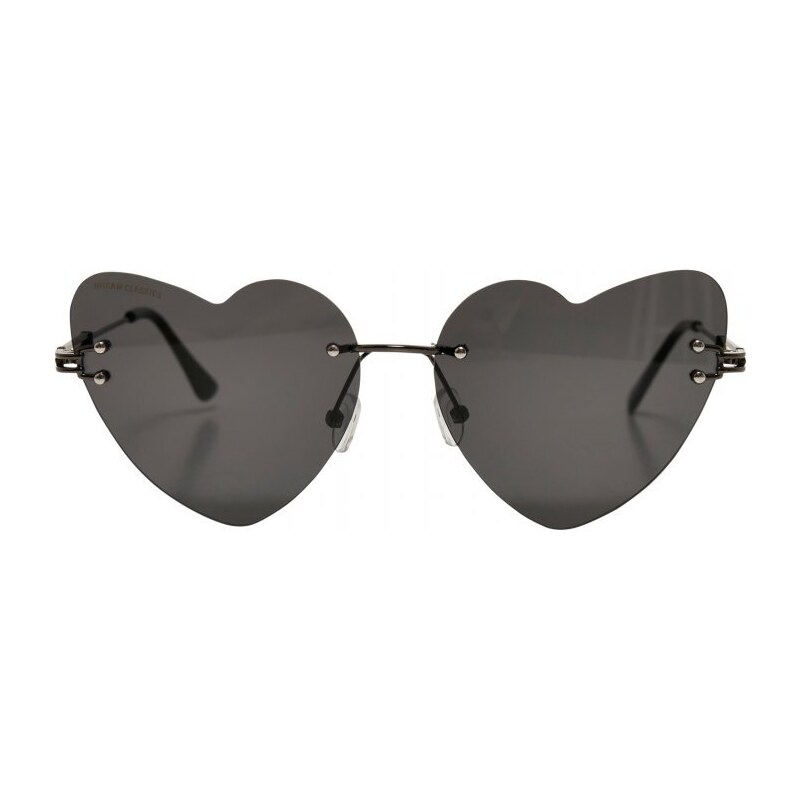URBAN CLASSICS Sunglasses Heart With Chain - black/black