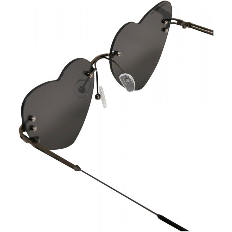 URBAN CLASSICS Sunglasses Heart With Chain - black/black