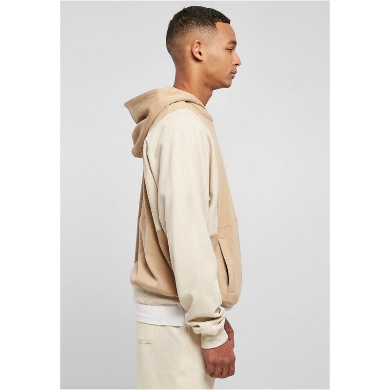 URBAN CLASSICS Cut On Sleeve Hoody - unionbeige/softseagrass